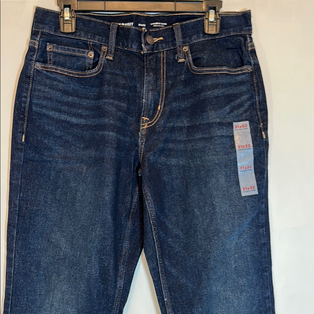 Old Navy Athletic Taper Cotton Stretch Blue Jeans 31x32 NWT - Picture 4 of 12